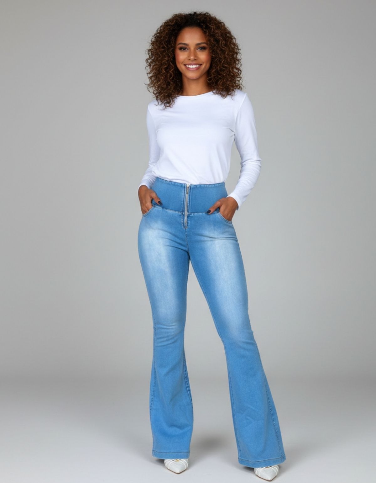 Kit com 2 Calças Jeans Modeladoras + Calcinha Modeladora Grátis