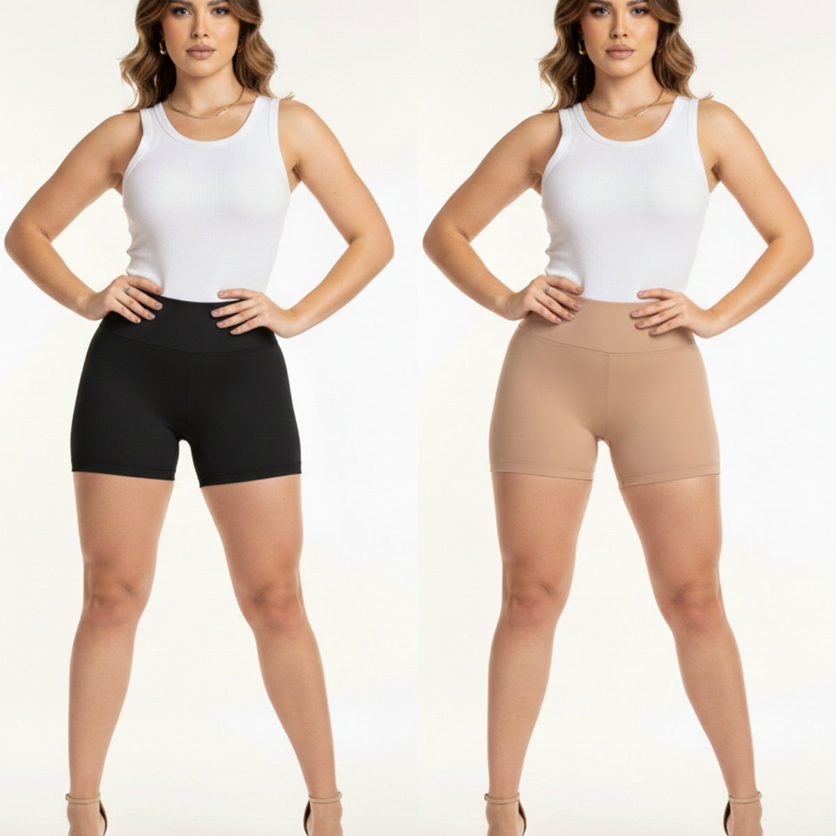Kit com 2 Shorts Modeladores Afina Cintura