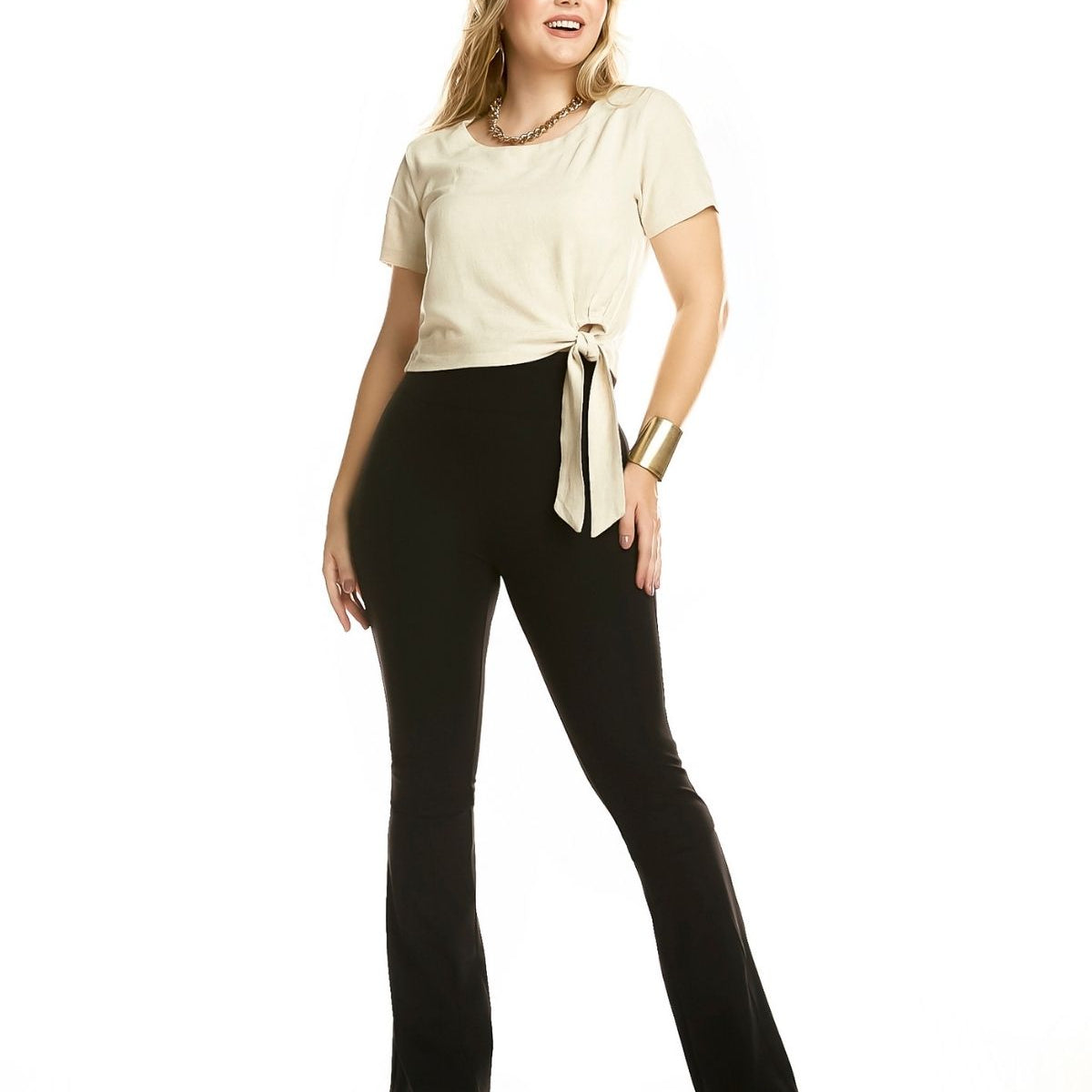 Calça Modeladora Reduz Medidas Flare Recorte