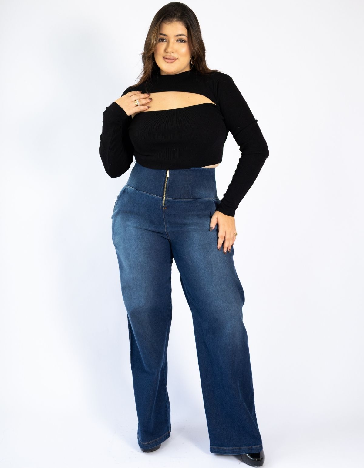 Kit com 2 Calças Jeans Modeladoras + Calcinha Modeladora Grátis