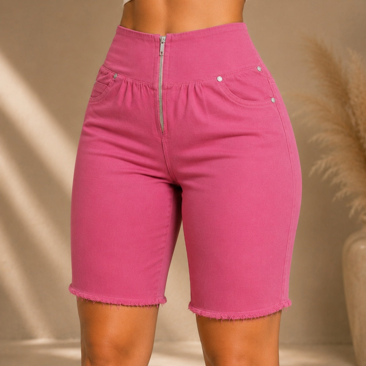 Bermuda Modeladora Afina Cintura Jeans Jords Color