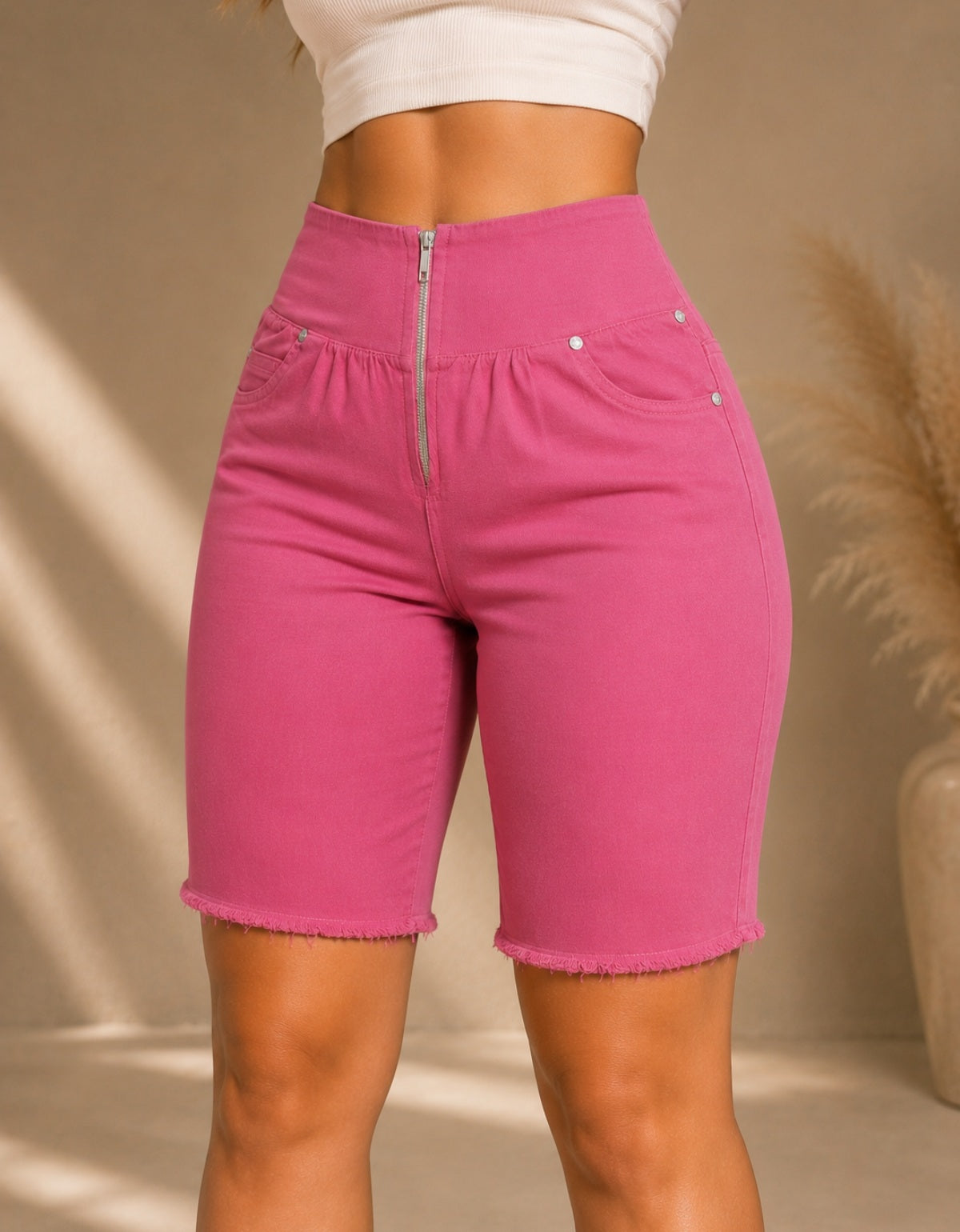 Bermuda Modeladora Afina Cintura Jeans Jords Color