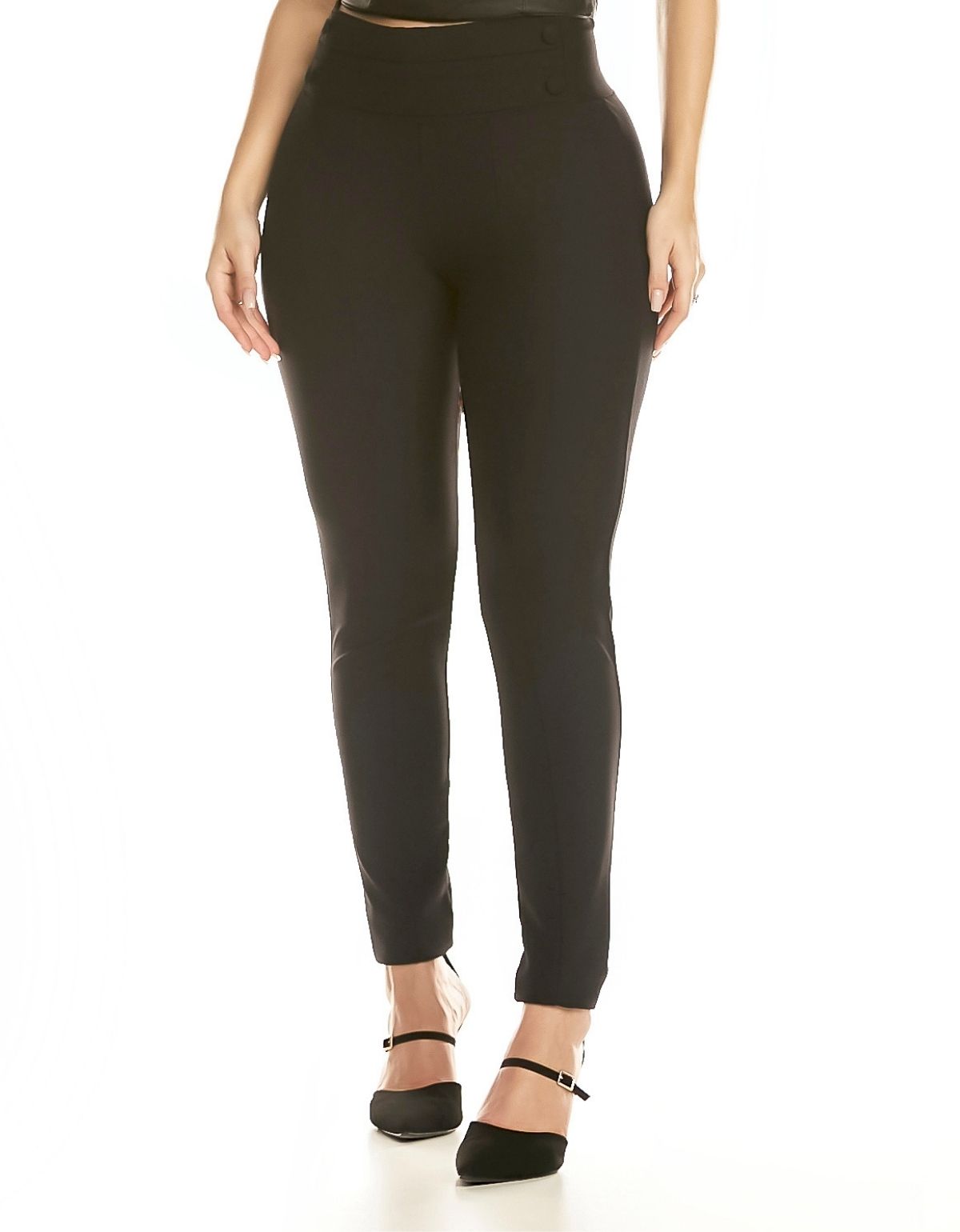Calça Modeladora Afina Cintura Fittform Skinny Botão