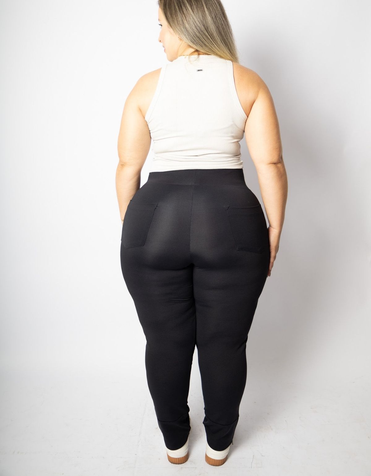 Calça Modeladora Afina Cintura Ziper na Canela