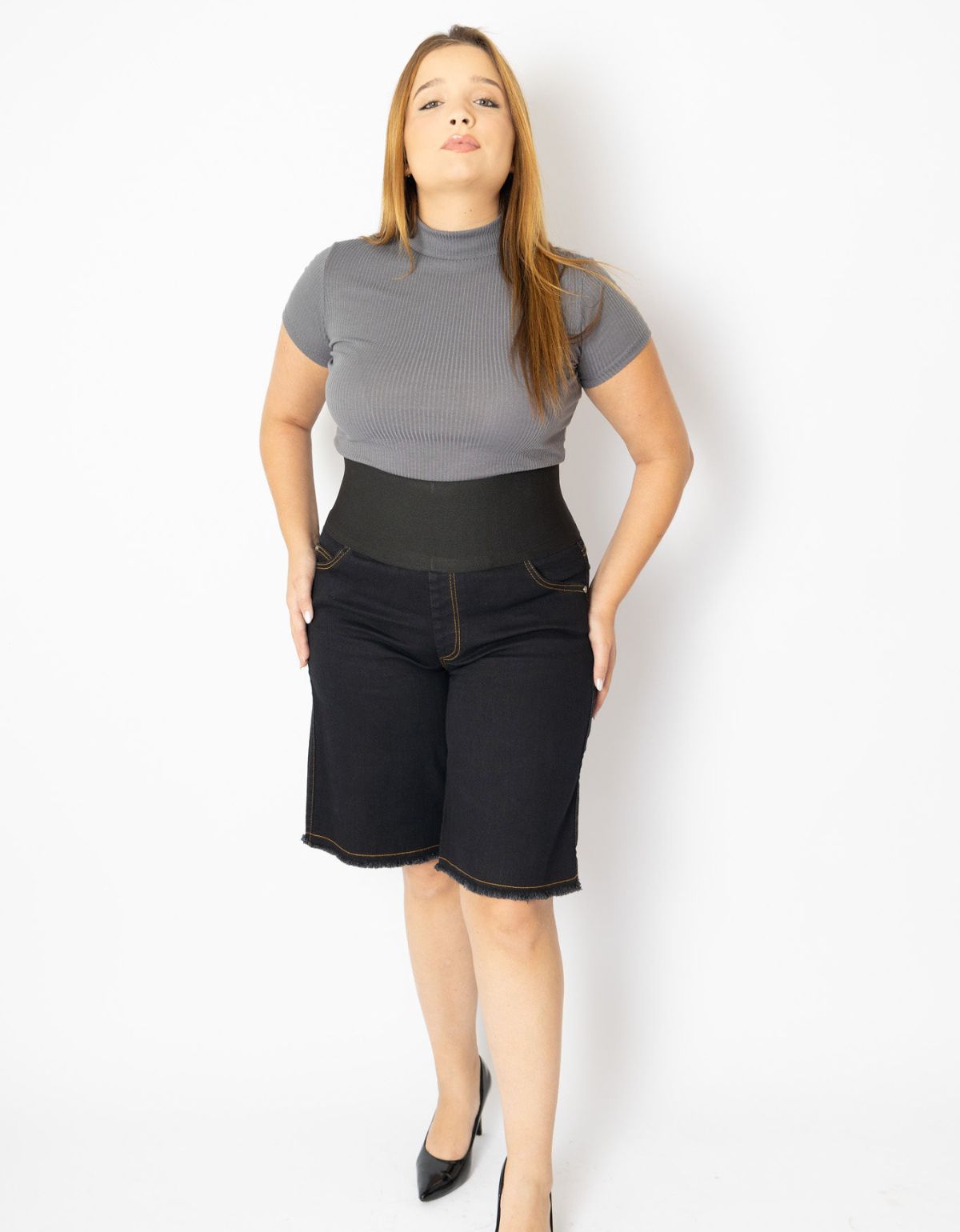 Kit com 2 Bermudas Modeladoras Jeans + Calcinha Modeladora Grátis