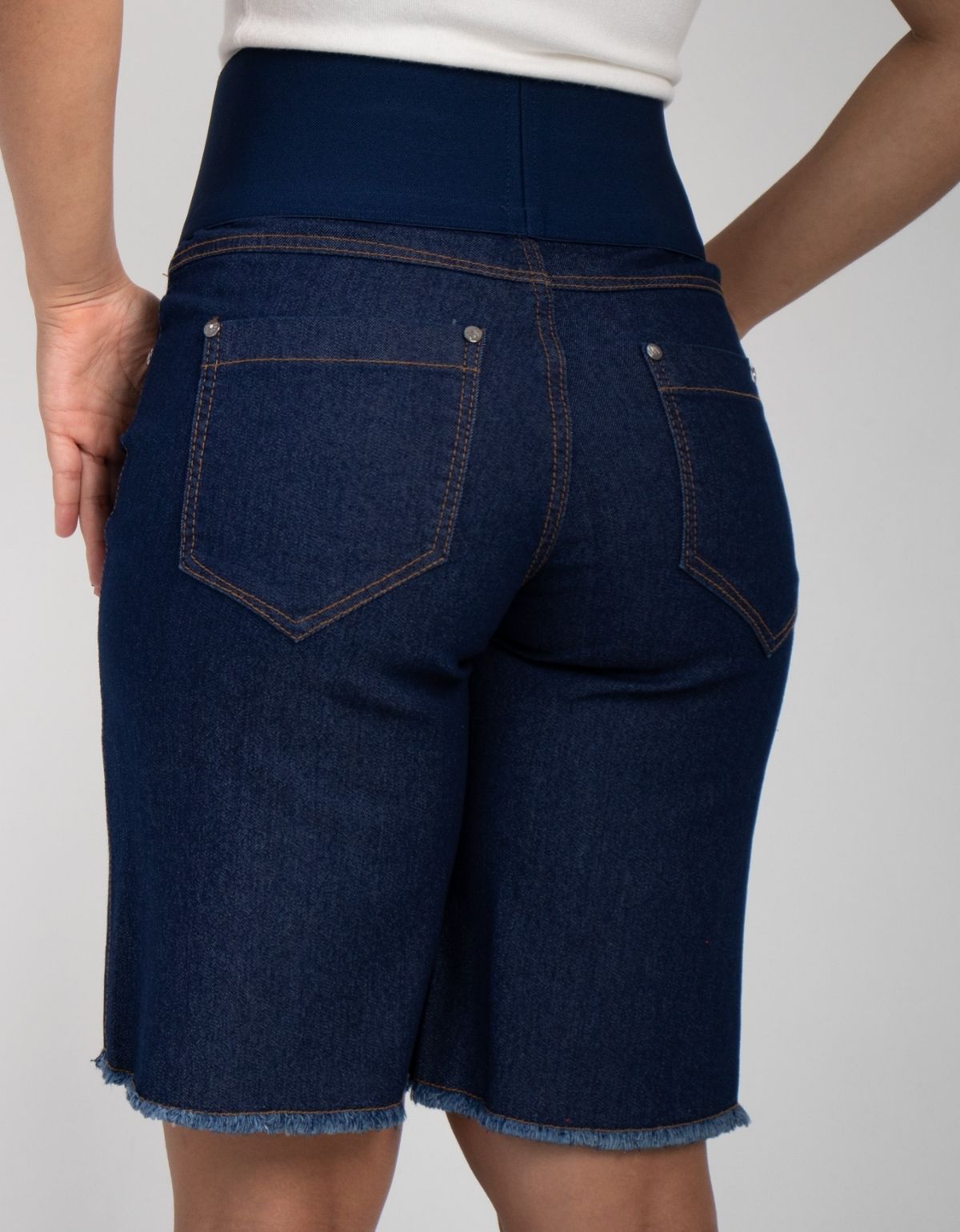 Bermuda Modeladora Afina Cintura Jeans Fittform Megaflex