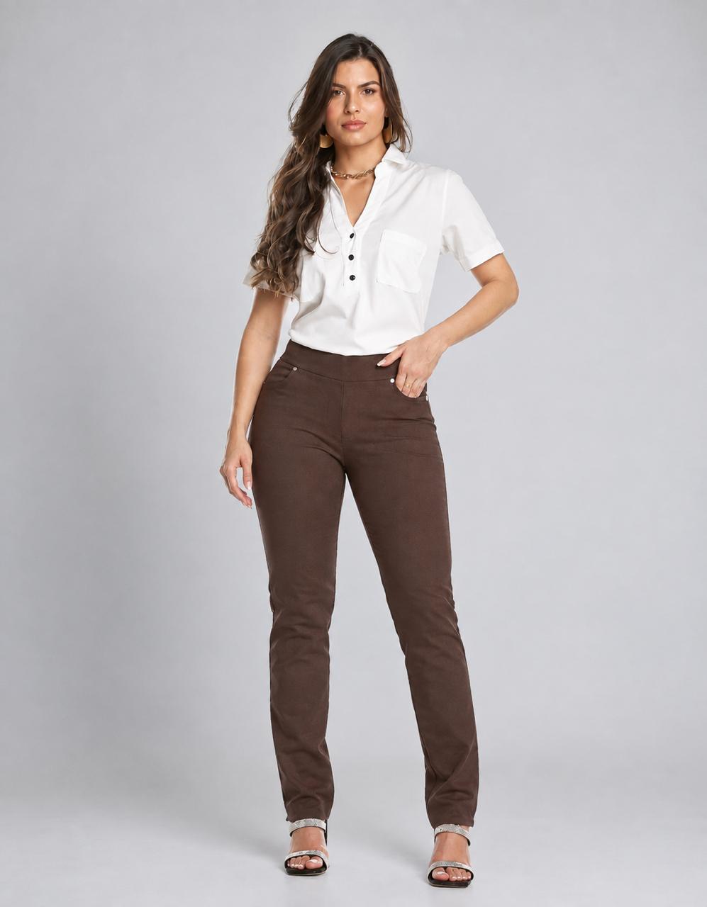 Calça Ultra Modeladora Afina Cintura Fittform Reta