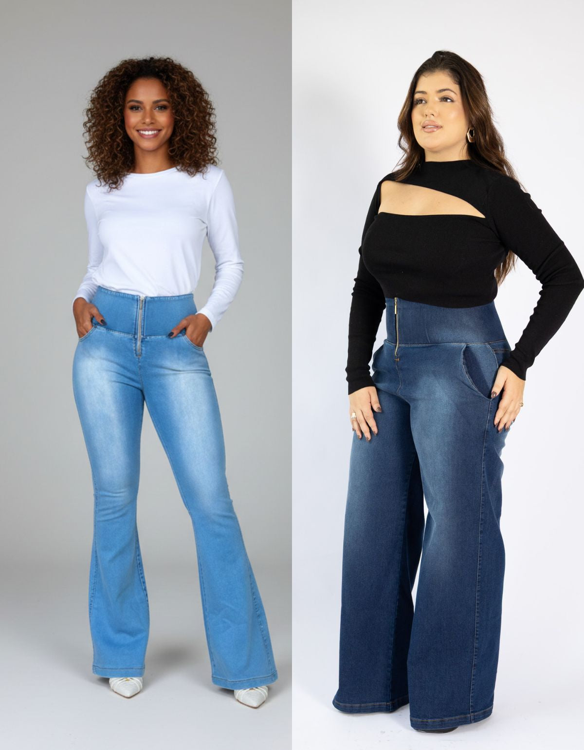 Kit com 2 Calças Jeans Modeladoras + Calcinha Modeladora Grátis