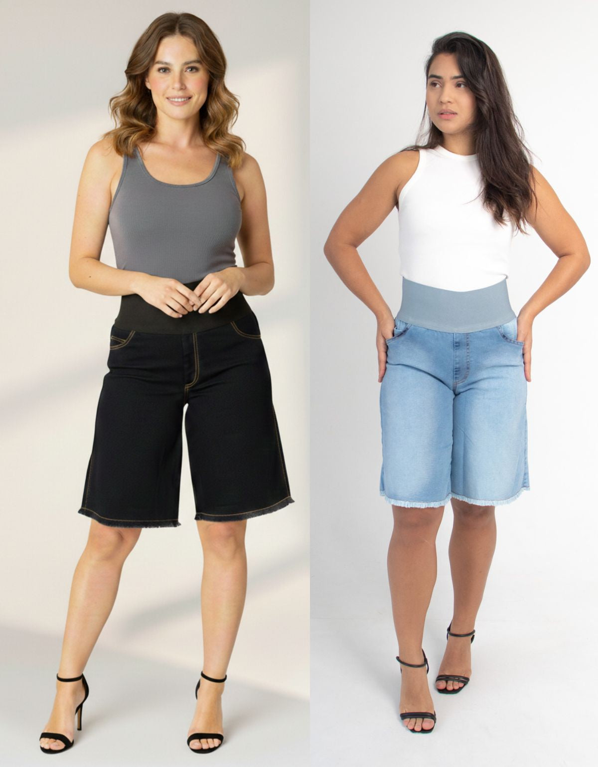 Kit com 2 Bermudas Modeladoras Jeans + Calcinha Modeladora Grátis