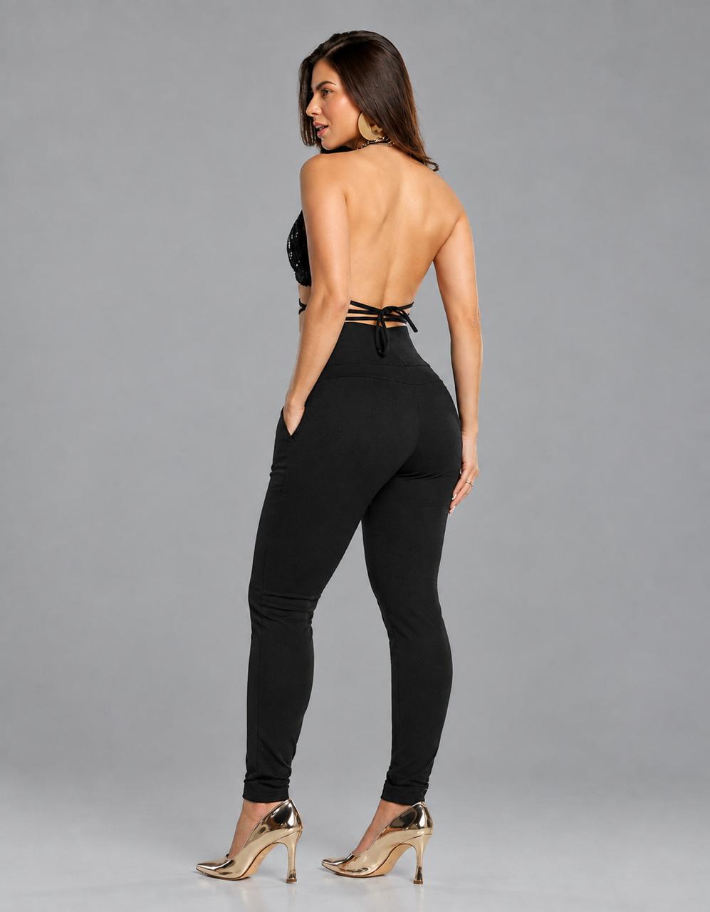 Calça Ultra Modeladora Afina Cintura Fittform Bolso Faca