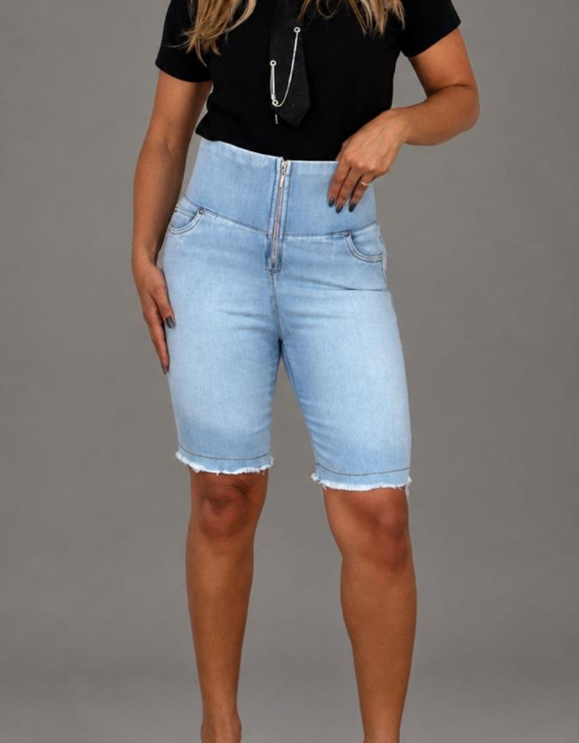 Bermuda Modeladora Afina Cintura Jeans Jords